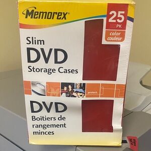 Memorex Red Slim DVD Storage Cases - 25 Pack